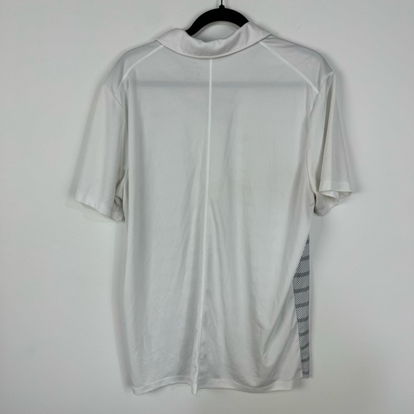 Nike white striped short sleeve golf performance polo top - Picture 2 of 4